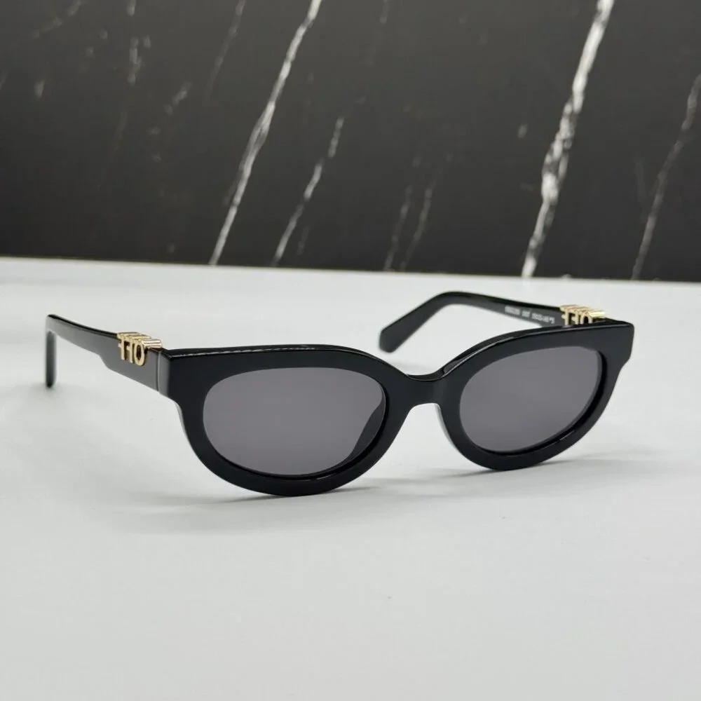 NEW OFF-WHITE OERI13D SPARKS 1007 SUNGLASSES WOMEN ROUND BLACK EYEWEAR